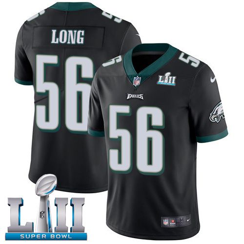 Youth Philadelphia Eagles #56 Long Black Limited 2018 Super Bowl NFL Jerseys